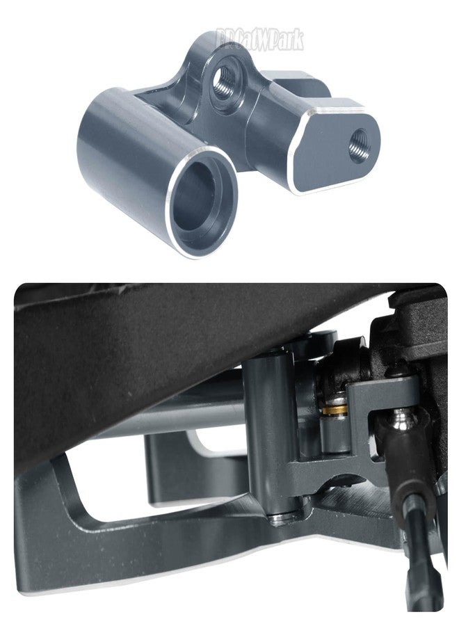 BRCatWPark Aluminum Steering Bellcranks Drag Link w/Ball Bearings Upgrades Part for 1/10 Slash 4X4 VXL/Rustler 4X4 VXL/Stampede 4WD VXL,RC Servo Saver Set Hops up,Titanium - Image 4